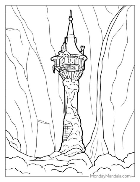 Rapunzel Tower Coloring Pages