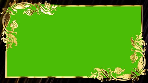 gold frame wedding green screen video effect hd - YouTube