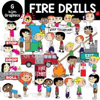 Fire Drill Clipart by G is for Graphics | TPT