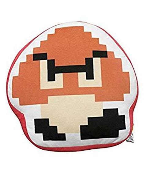 Super Mario Bros Goomba 8 Bit Plush Pillow Little Buddy - ToyWiz