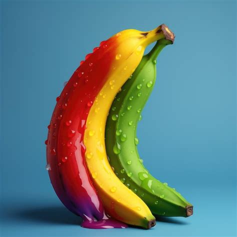 Premium AI Image | rainbow banana