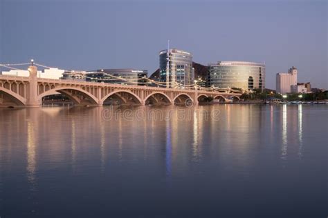 Night Skyline of Tempe Arizona Editorial Photography - Image of lake ...