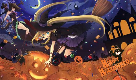 Happy Halloween Anime Art - 3700x2200 Wallpaper - teahub.io