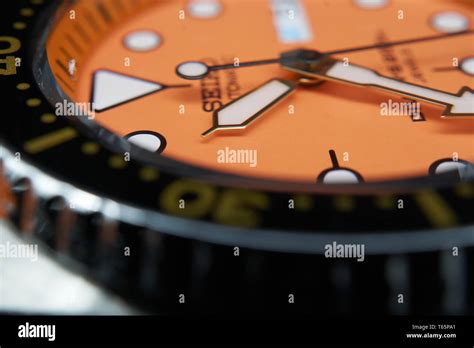 seiko skx011 orange dial Stock Photo - Alamy