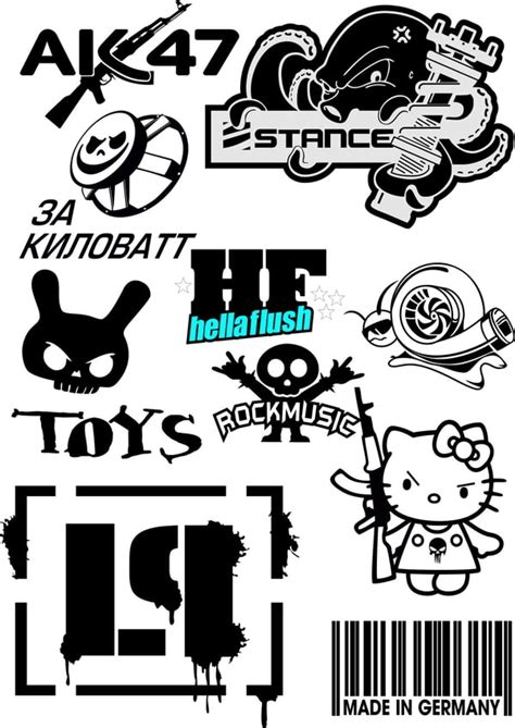 Rock Music Car Sticker CDR File | Vectors File