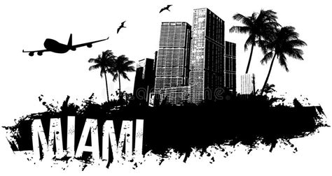 Miami Skyline Silhouette Vector at Vectorified.com | Collection of Miami Skyline Silhouette ...