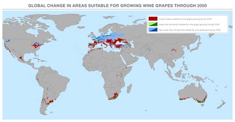 Climate Change Wine Industry 2050 Map Global Warming