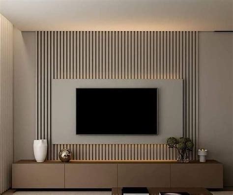 Wood panel tv unit | Feature wall living room, Living room wall units, Living room decor tv