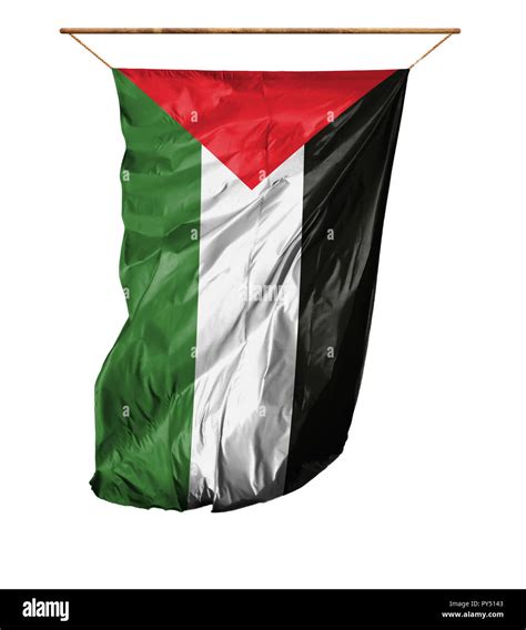 Flag of Palestine. Vertical flag.Isolated on a white background Stock Photo - Alamy