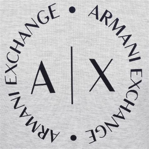 Armani Exchange Circle Logo Crew Neck Sweat In Gray | ModeSens