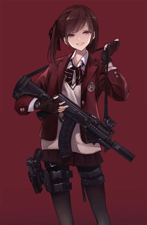 Pin on Anime girl with guns