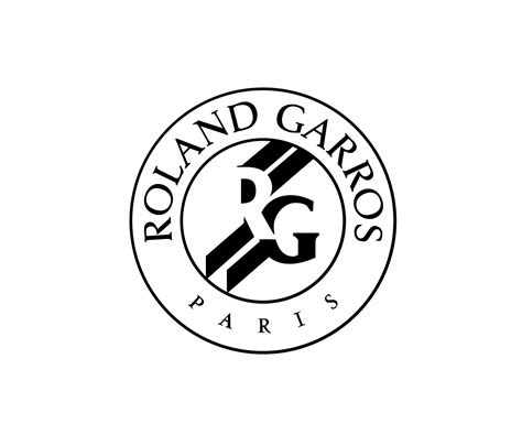 Roland Garros tournament Logo Black French Open Tennis Champion Symbol ...