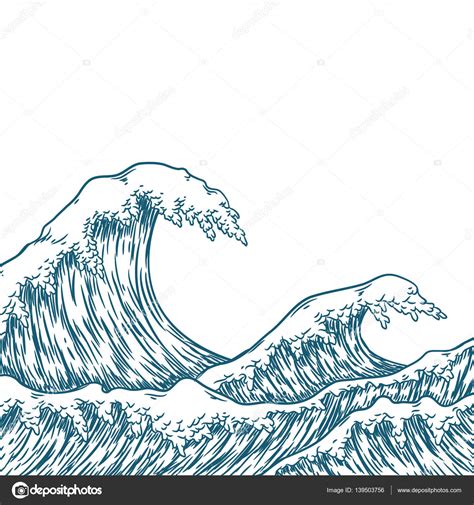 Sea Waves Drawing at GetDrawings | Free download