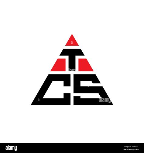 TCS triangle letter logo design with triangle shape. TCS triangle logo ...