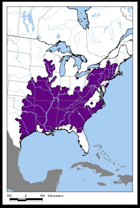 Map illustrating the distributional range of the Timber Rattlesnake,... | Download Scientific ...