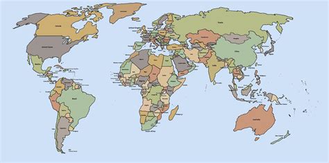 printable-world-map-political - Map Pictures