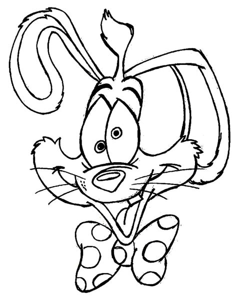 Happy Roger Rabbit Coloring Page - Free Printable Coloring Pages for Kids