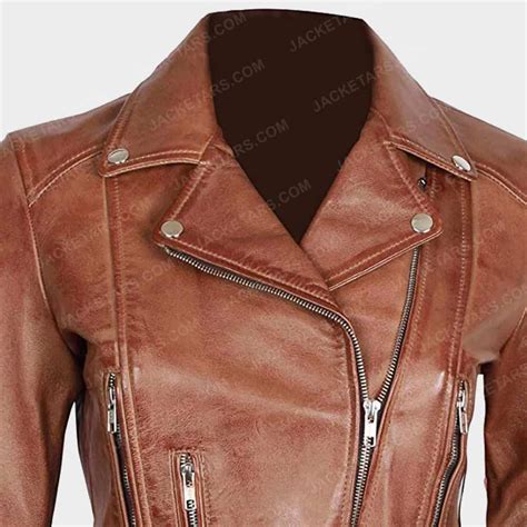 Womens Brown Leather Jacket | Womens Stylish Brown Leather Jacket