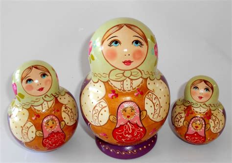 Village Girl With Babushka 10-set Babushka Matryoshka Nesting Doll Babooshki Babushkas Classic ...