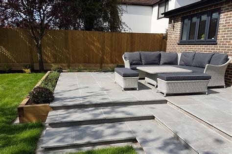 Grey Limestone Paving | Modern Patios