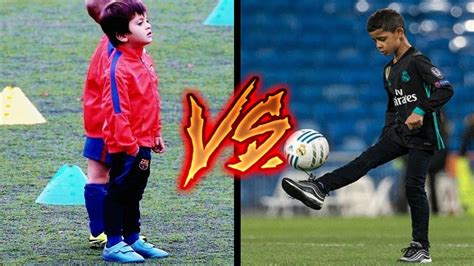 Thiago Messi vs Cristiano Ronaldo Jr Cristiano thiago