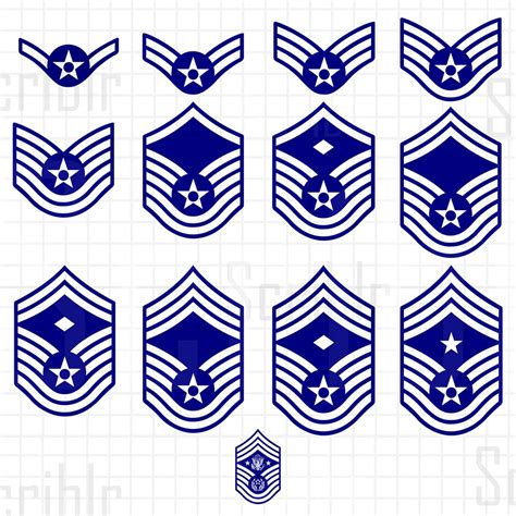 US Air Force Enlisted Rank Vectors SVG PNG Cutfile - Etsy Finland