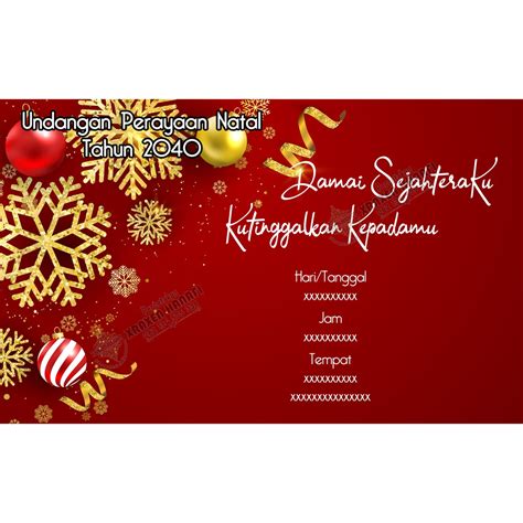 Contoh Desain Undangan Natal Contoh Desain Kartu Undangan Natal | The ...