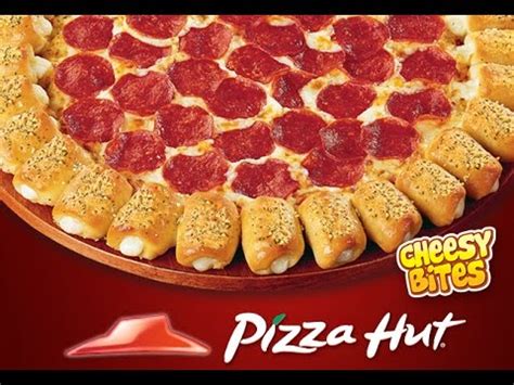 Pizza Hut Cheesy Bites Pizza Review - YouTube