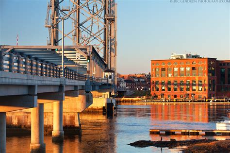 Portsmouth NH Photography: Memorial Bridge at Sunrise