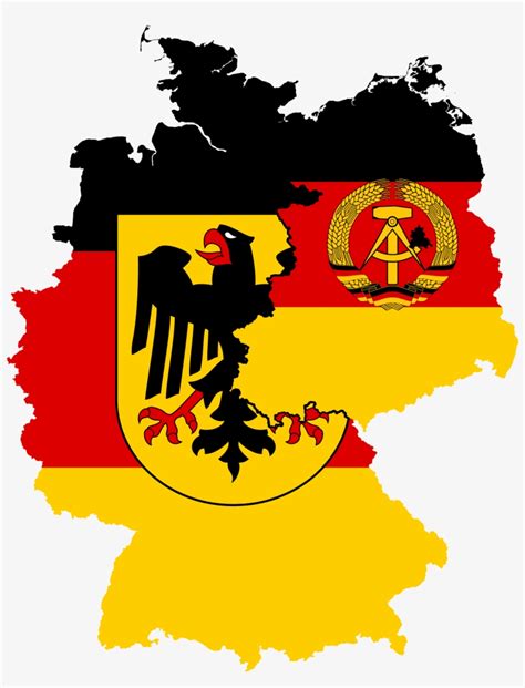 West Germany & East Germany Flag Map - West Germany And East Germany Flag - 2294x2897 PNG ...