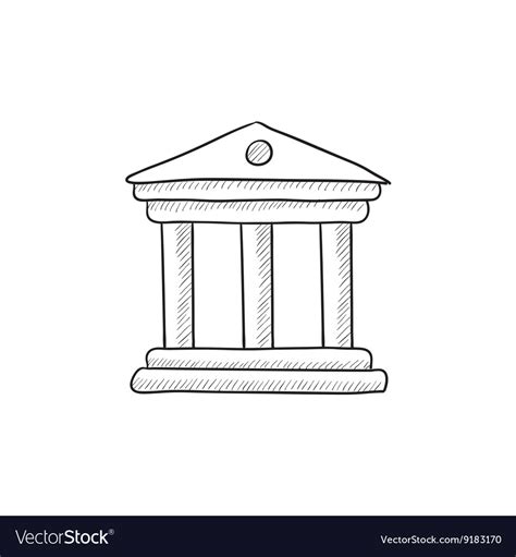 Museum sketch icon Royalty Free Vector Image - VectorStock