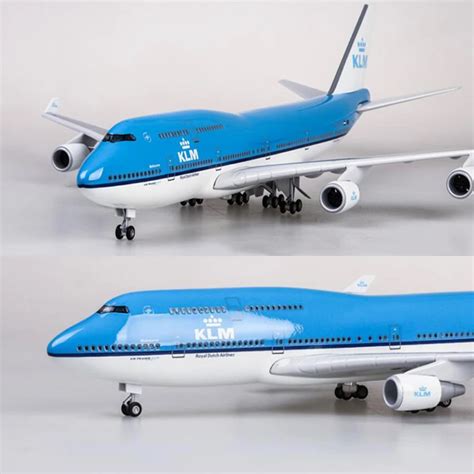 1/157 Scale 47CM Airplane Boeing B747 KLM Royal Dutch Airlines Model W Light & Wheel Diecast ...