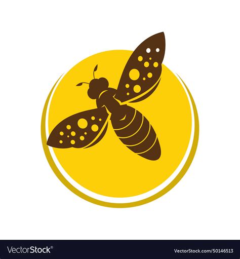 Bee logo design icon Royalty Free Vector Image