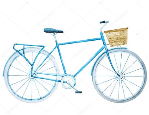 Watercolor bike bicycle — Stock Vector © ZeninaAsya #72884157