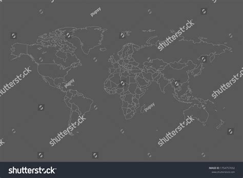 World Map Vector Contour World Map: เวกเตอร์สต็อก (ปลอดค่าลิขสิทธิ์) 1754757032 | Shutterstock