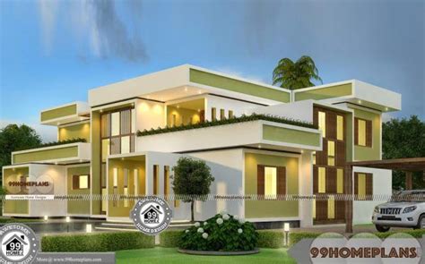 Square House Design Plans Double Floor Modern Box Type Home Models | Home design plans, Kerala ...