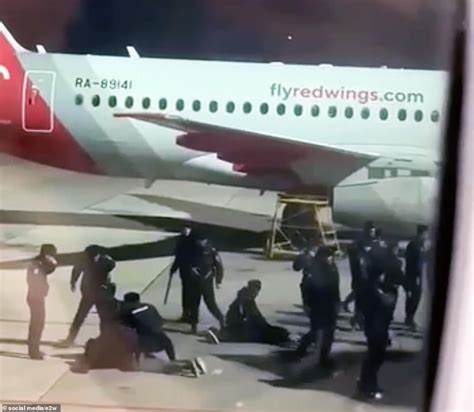 Plane targeted at Dagestan airport struck again by mob after diversion | Daily Mail Online