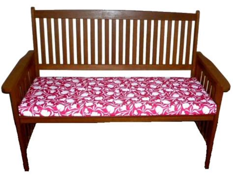 Three Seater Waterproof Garden Bench Cushion Tulip Pink - A Bentley Cushions