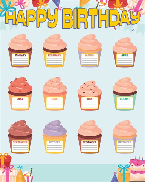 Birthday Cupcake For Classroom Calendar - 10 Free PDF Printables ...