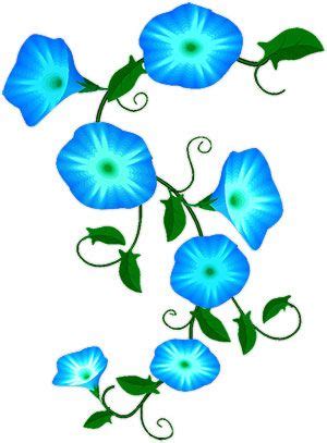 Flower Vines Clip Art | Animated Blue Flowers - Flower Clipart | Flower ...