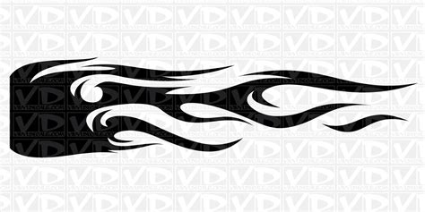 VinylDecals.com | Side Flame Vinyl Decal Sticker