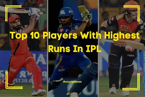 Top 10 Players With Highest Runs In IPL History (UPDATED) 2023