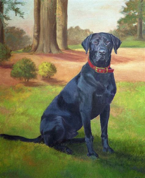 Black Labrador Painting at PaintingValley.com | Explore collection of Black Labrador Painting