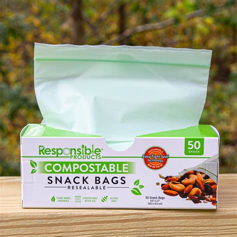 Eco-Friendly Resealable Compostable Food Storage Bags (Small) - Responsible Products