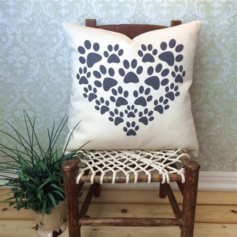 Paw Print Pillow Dog Lover Pillow Dog Lover Gift Paw - Etsy