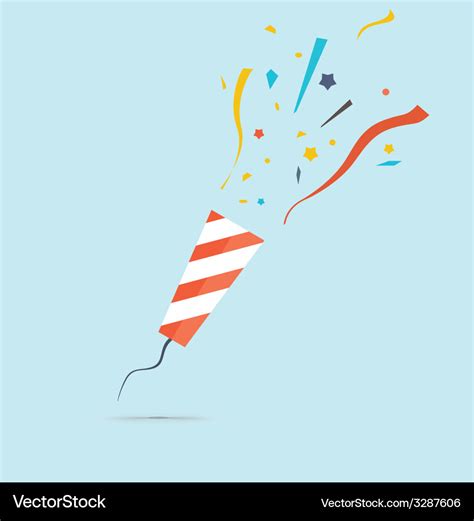 Party popper Royalty Free Vector Image - VectorStock