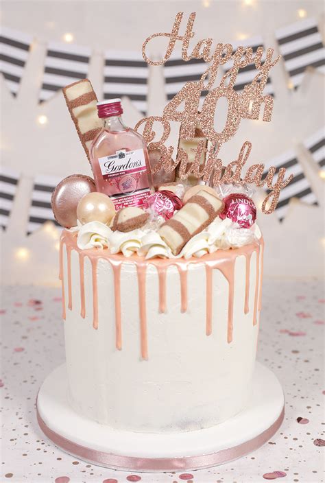 Rose Gold Birthday Cake Image | Fun Cake Auto