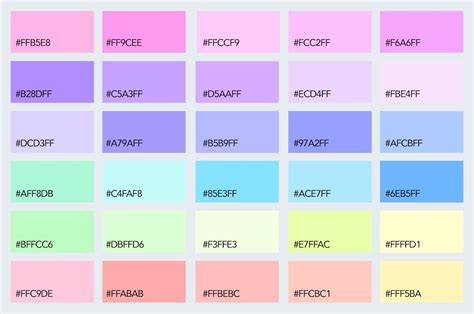 √ Pastel Colors Rgb