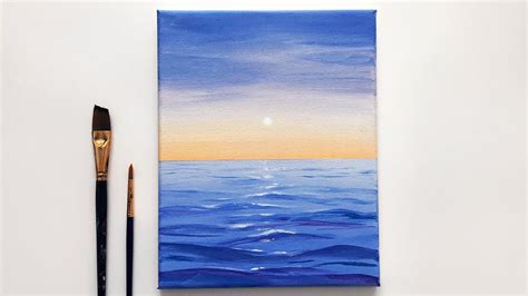 Ocean Sunset | Acrylic Painting Easy Step by Step - YouTube