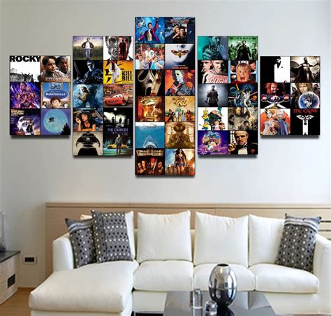 Movie Collage Wall Art Framed, Classic Movie or TV Show Canvas Poster, Customize Any Image/ Home ...